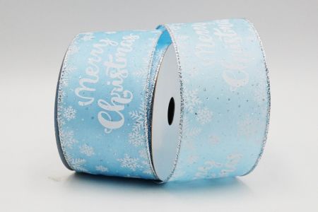 Merry Christmas Wired Ribbon_KF7325G-12_blue
